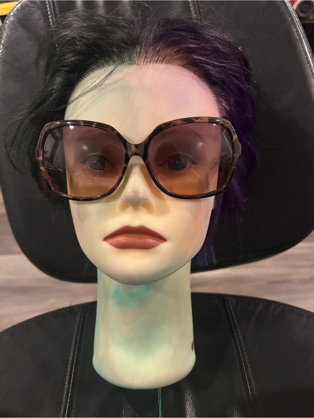 Nine West Tortoiseshell Oversized Brown Gradient Sunglasses
